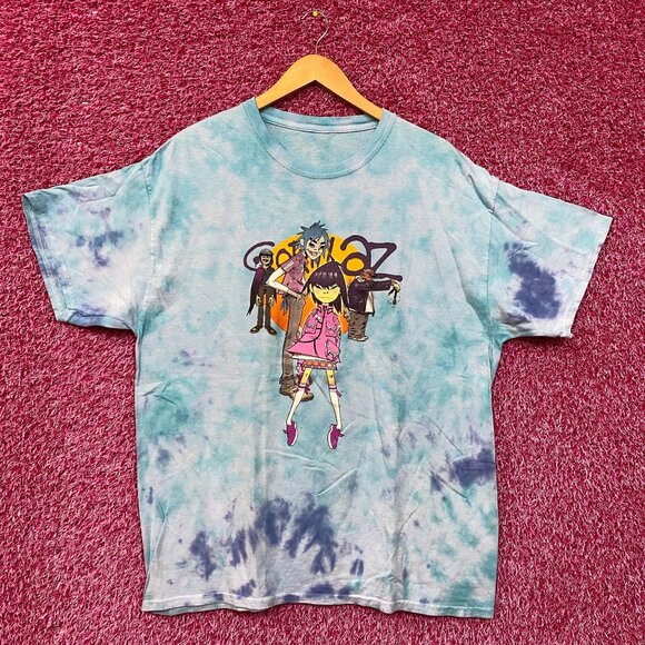The Gorillaz Phase 1 Celebrity Take Down Rock Tie Dye 2X - Picture 1 of 8